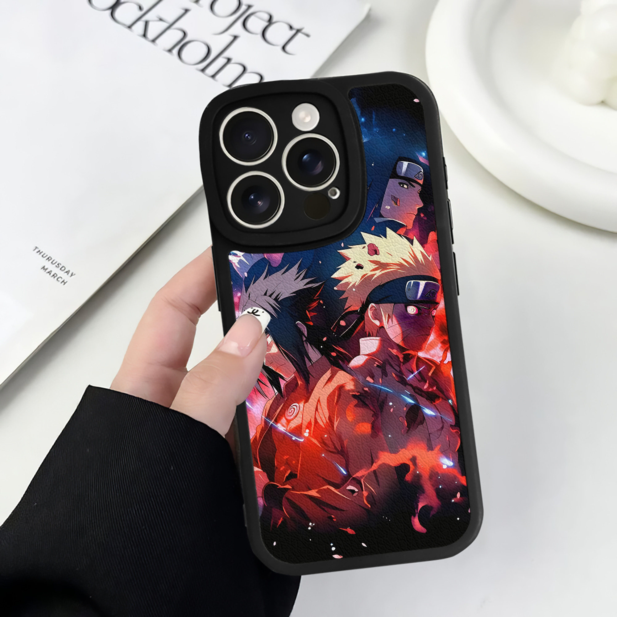 （画像用） NARUTO -ナルト- NARUTO -ナルト- 疾風伝 【iPhone 16シリーズ対応】シリコンスマホケース（レザー調） 材質：シリコン